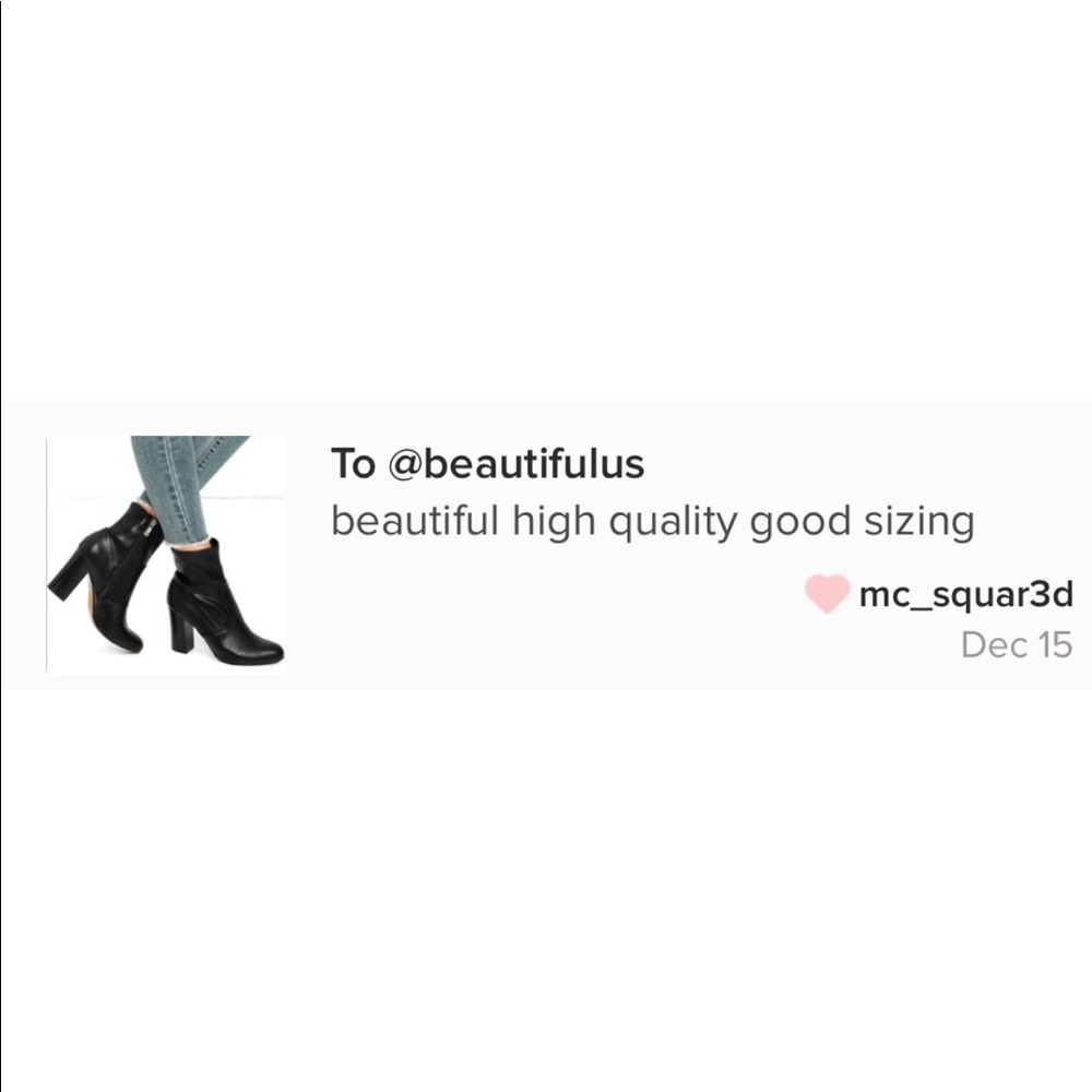 NIB Black Chunky High Heel Mid Calf Boots - Picture 5 of 5